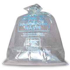 Sekuroka®-disposal bags, PP 40 µm, with Biohazard warning, W 420 x L 600 mm
