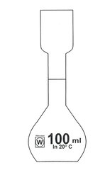 Kohlrausch flask, class A, 100 ml, 1 unit(s)