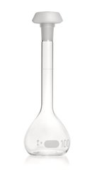 DURAN®-volumetric flask, class B, 100 ml, white graduation, 2 unit(s)