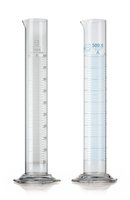 DURAN®-meas. cylinder, cl. A, grad. blue, 50 ml, grad. 1 ml, high form