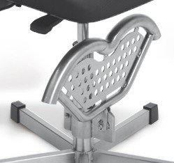 Footrest made of stainless steel, for office chairs made of stainl. steel