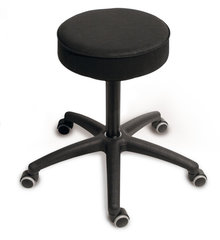 Swivel stool, padded, seat black, 1 unit(s)