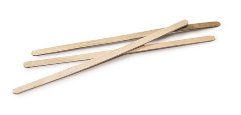 Stirring spatula, made of wood, L 140 mm, W 5 mm, 1000 unit(s)