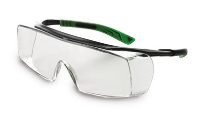 Over-goggles 5X7, lens clear, frame colour gun metal/green, 1 unit(s)