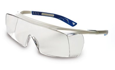 Over-goggles 5X7, lens clear, frame colour white/blue, 1 unit(s)