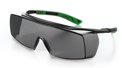 Over-goggles 5X7, lens grey, frame colour gun metal/green, 1 unit(s)