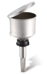 Safety funnel made of stainless steel, Tall, DIN61 thread, with lid, , 1 unit(s)