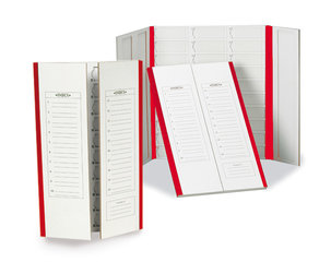Preparation folders, red, for 20 microscope slides, 1 unit(s)