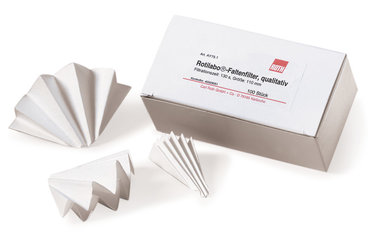 Rotilabo®-folded filters, type 113P, cellulose, Ø membrane 270 mm, 100 unit(s)