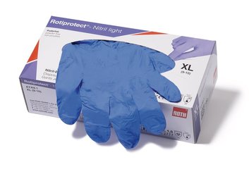 Rotiprotect®-Nitril light dispos. gloves, non-powdered, size L, 8 - 9