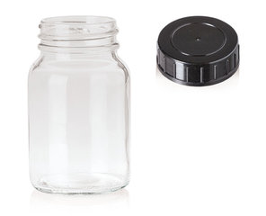 Wide mouth jars with screw cap, clear glass, 250 ml, 48 unit(s)