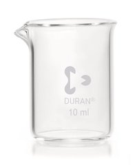 Glass beakers, low form, DURAN®, without graduation, with spout, 10 ml