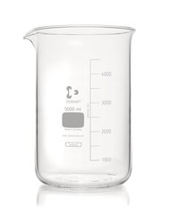 Glass beaker, low form, DURAN®, with graduation and spout, 5000 ml, 1 unit(s)