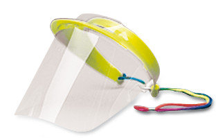 Face protection screen Polysoft, PC, neon yellow, ultra-light, 1 unit(s)