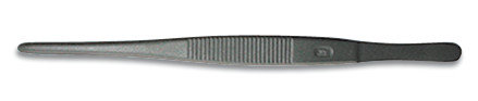 Forceps with PTFE-coating, blunt, stainless steel, black, length 115 mm