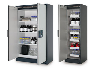 Safety cabinet Q-CLASSIC-90 1-door, 3 shelves, left