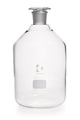 Narrow neck storage bottl., glass stopp., DURAN®, clear glass, 5000 ml