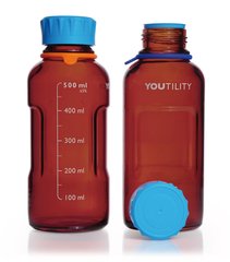 DURAN® YOUTILITY laboratory bottles, brown glass, 500 ml, GL 45, 4 unit(s)