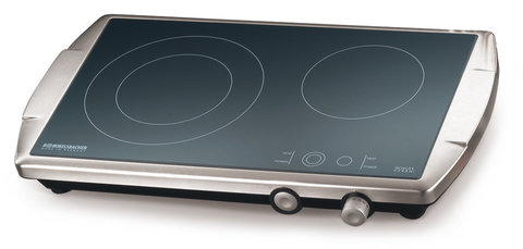 Twin hotplate CT 3400/E stainless steel, housing, Ceran® cooktop, 230 V
