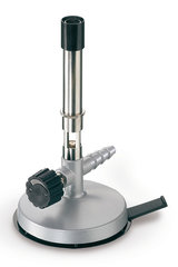 Laboratory gas burner w. sucker on base, needle valve, propane gas, acc. Bunsen