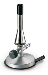 Laboratory gas burner w. sucker on base, needle valve, propane gas, acc. Teclu
