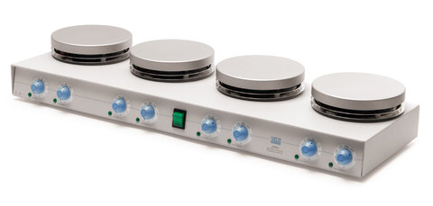 Multi-position magnetic stirrer type AM4, 50 to 1500/min, max. 370 °C, 15 l