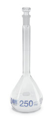 Volumetric flask, clear glass, w. glass stop., st.gr.joint 10/19, 5 ml