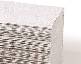 Sekuroka® folded hand towels, 2-ply, tissue, natural, zigzag folds