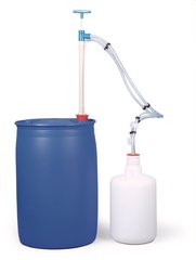 Gas-tight barrel and container pump, PP, 200 ml/stroke, tubing L approx. 120 cm
