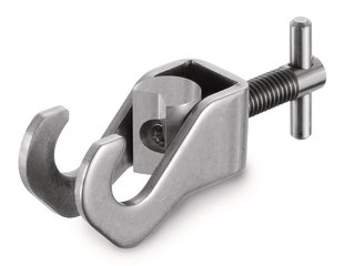 Hook connector, rustproof stainl. steel, brass screw, span W 13 mm, 1 unit(s)