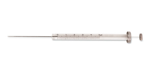 Stand. microlitre syringe, needle tight, slanted tip, L 50 mm, 5 µl, 1 unit(s)