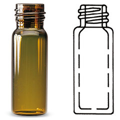 Rotilabo®-sample vials 2 ml, borosilicate glass, brown, 200 unit(s)
