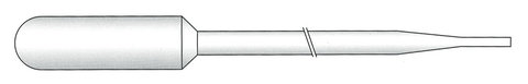 Standard pasteur pipettes, not graduated, LDPE, non-sterile, length 300 mm