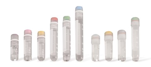 Cryogen vial, with internal thread, seal, PP, sterile, length 92 mm, 5 ml