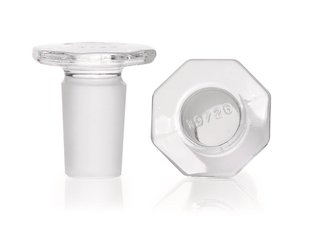 Glass-stoppers, solid, DURAN®, octagonal, standard ground joint 19/26