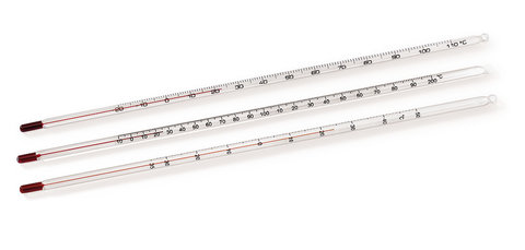 Standard glass thermometers, measuring range -10 to +60 °C, 1 unit(s)