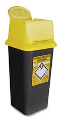Sharpsafe®-waste disposal bins, PP, 7 l, L 175 x W 175 x H 380 mm, 50 unit(s)