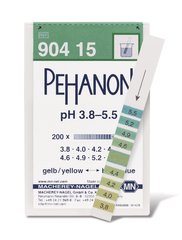 Indicator papers PEHANON®, with imprinted pH-scale, pH 3.8-5.5, 200 unit(s)