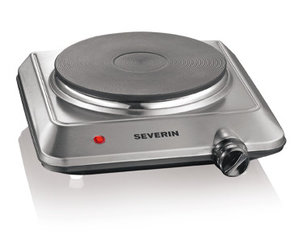Hot plate, indiv., brushed stainl. steel, Ø heating ring 185 mm, 1500 W