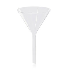 Rotilabo®-funnel, inner rim Ø 75 mm, with short stem, borosilicate glass