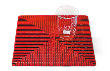 Rotilabo®-laboratory mat, silicone, red, 350 x 350 mm, 1 unit(s)