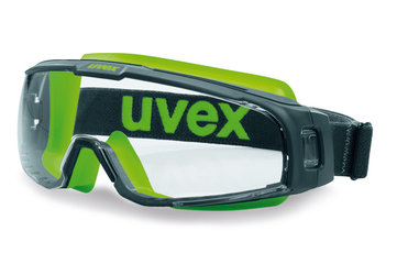 Protective goggles uvex u-sonic, grey/lime, acc. to EN 166, EN 170, 1 unit(s)