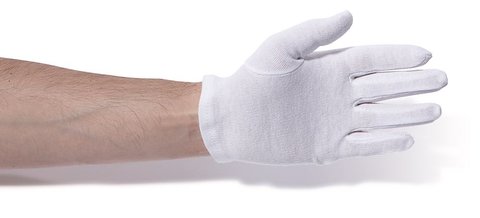 Cotton gloves, med.-duty qual., length approx .24 cm, size 7, 12 pair