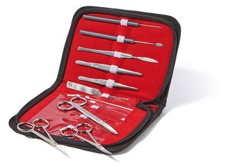 Dissecting instruments, small, in zip case, 6 parts, 1 unit(s)