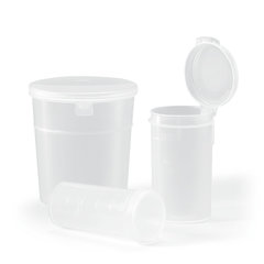 Rotilabo®-sample tins with snap-on lid, PP, 90 ml, non-sterile, 350 unit(s)