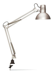 Table lamp Study, metal, Ø lamp head 17cm, silver, 1 unit(s)