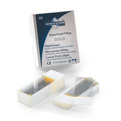 Microscope slides SuperFrost® Plus Gold, soda-lime glass, cut edges 90°