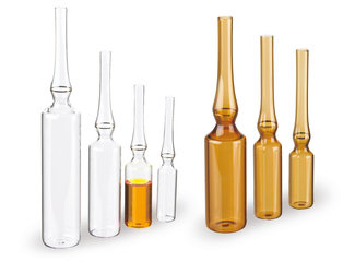 Ampoules, pre-scored, 2 ml, amber glass, Ø 12.5 x 75, 144 unit(s)