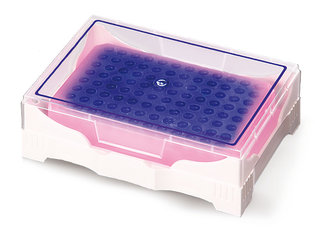 Rotilabo®-ice boxes for PCR-plates, PP, colour change from violet to pink