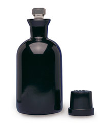 BOD-bottle, 300 ml, black, Robotic-stopper, Ø 73 x H 167 mm, 1 unit(s)